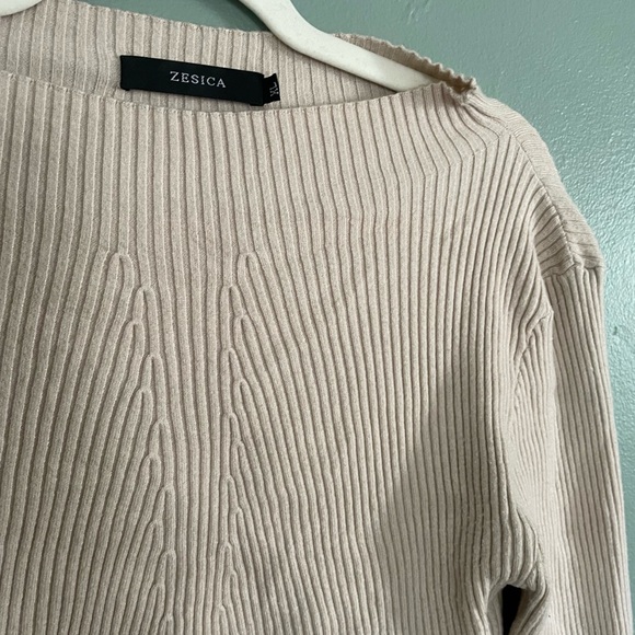 Cream Ribbed Sweater - Picture 2 of 2
